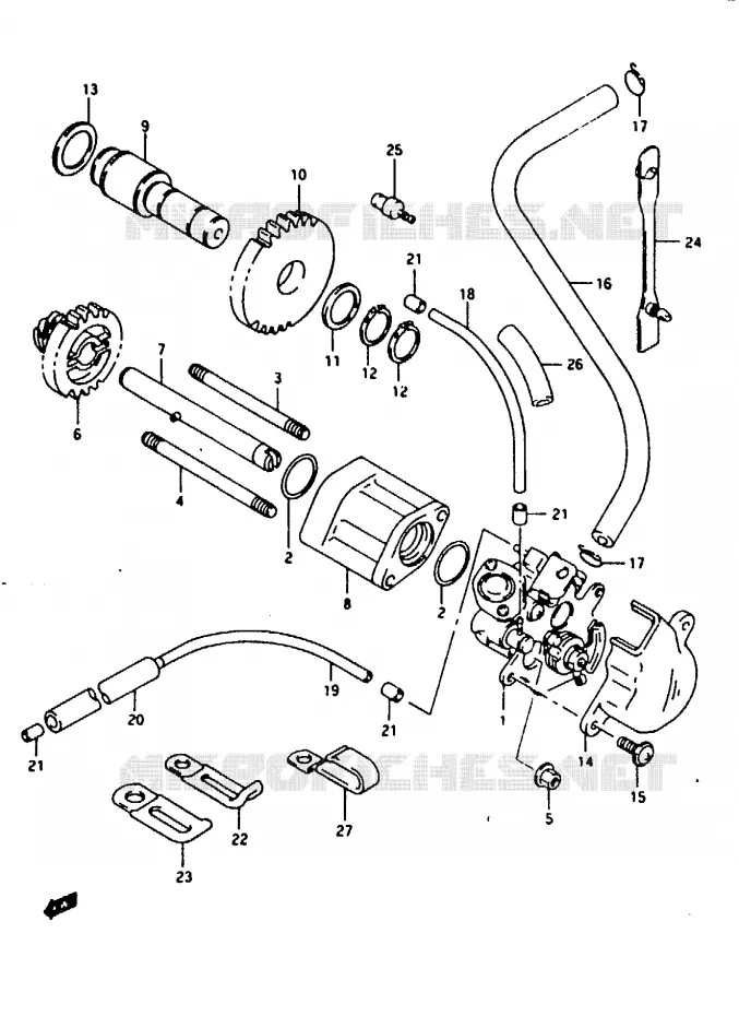 POMPE A HUILE Suzuki MOTO 125 RG 1992  RG125FUN(N/P/R)