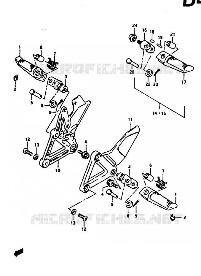 REPOSE PIED Suzuki MOTO 125 RG 1993  RG125FP(N/P/R)