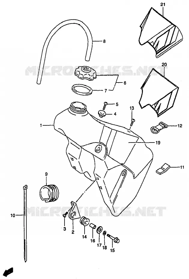 RESERVOIR D'ESSENCE Suzuki MOTO 250 RM 1997  RM250V(T/V/W/X/Y)