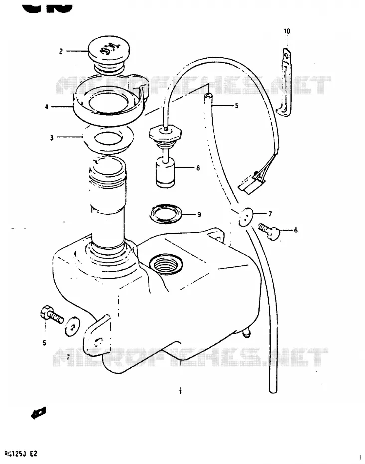 RESERVOIR D'HUILE Suzuki MOTO 125 RG 1988  RG125UJ(G/H/J)