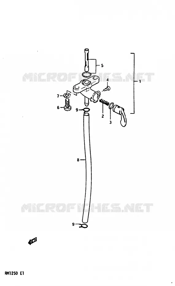 ROBINET D'ESSENCE Suzuki MOTO 125 RM 1983  RM125D