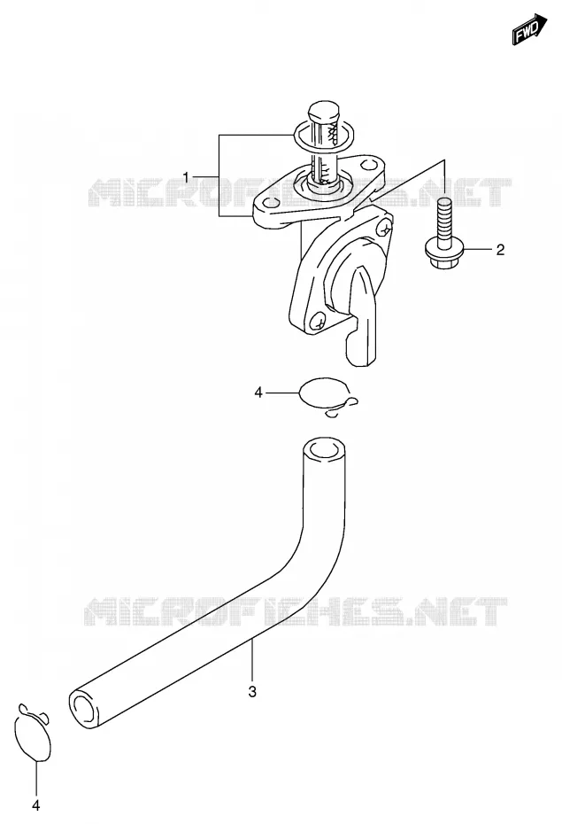 ROBINET D'ESSENCE Suzuki MOTO 125 RM 1997  RM125V(E2)