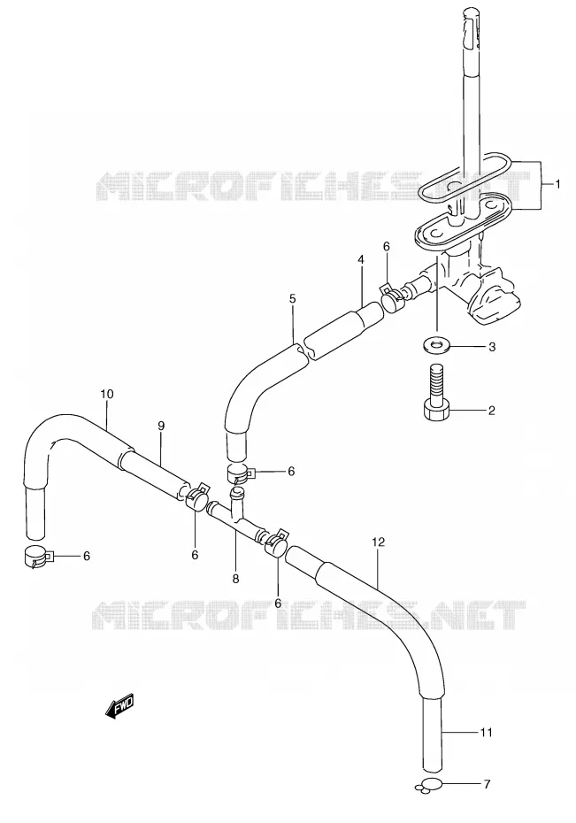 ROBINET D'ESSENCE Suzuki MOTO 250 RG 1996  RGV250T(E24)