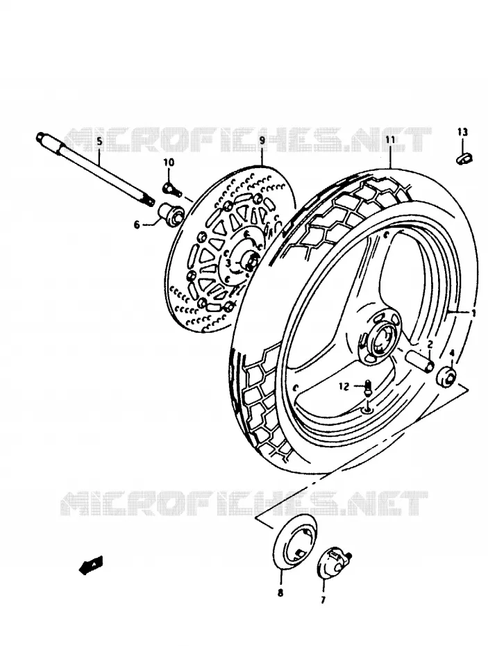 ROUE AVANT Suzuki MOTO 125 RG 1992  RG125FUN(N/P/R)