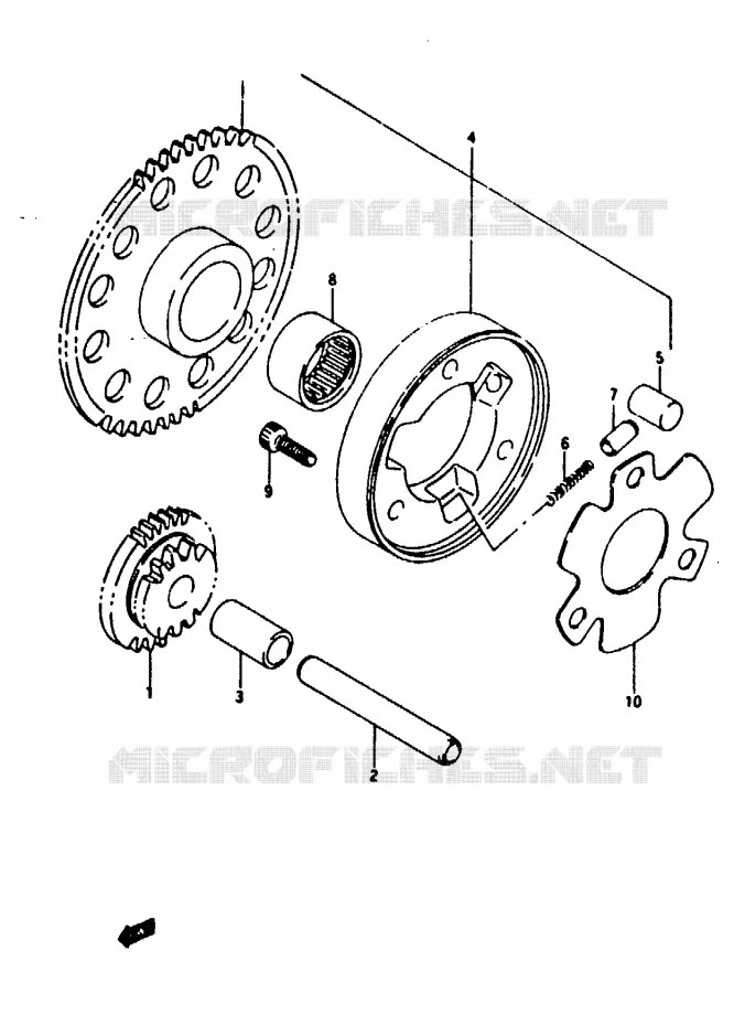 ROUE LIBRE DE DEMARREUR Suzuki MOTO 125 RG 1993  RG125FP(N/P/R)