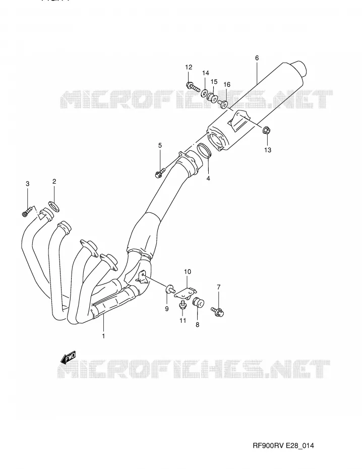 SILENCIEUX Suzuki MOTO 900 RF 1995  RF900RZS(E28)