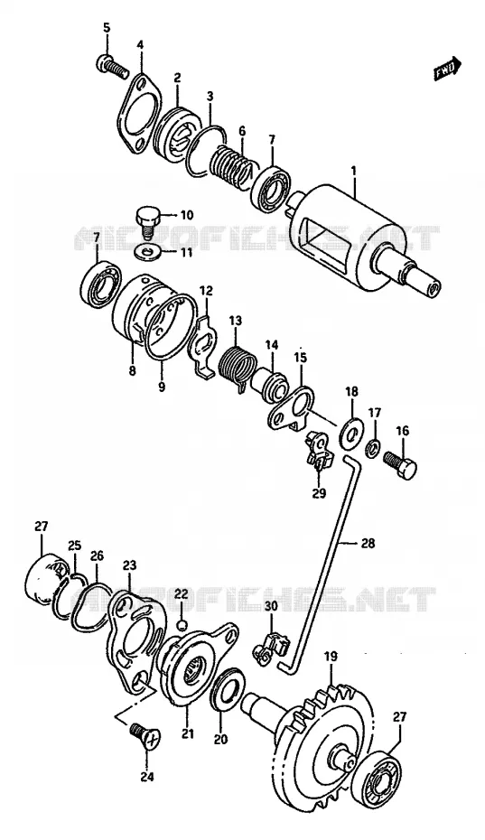 VALVE D'ECHAPPEMENT (MODELE G) Suzuki MOTO 125 RM 1986  RM125G(G/H/J)