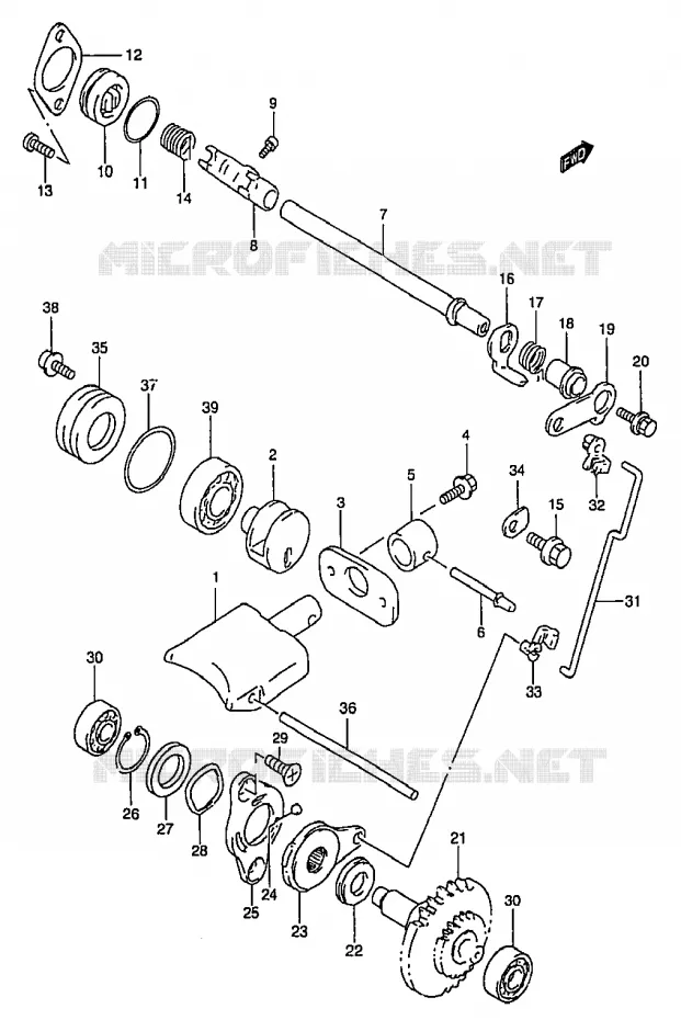 VALVE D'ECHAPPEMENT (MODELE W) Suzuki MOTO 250 RM 1999  RM250X(T/V/W/X/Y)