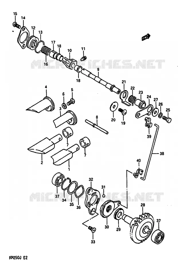 VALVE D'ECHAPPEMENT Suzuki MOTO 250 RM 1988  RM250J