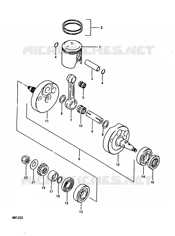 VILEBREQUIN Suzuki MOTO 125 RM 1981  RM125X