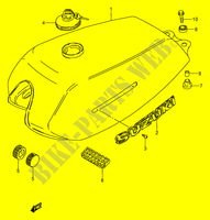 RESERVOIR D'ESSENCE (MODELE T P9) pour Suzuki AP 100 1994
