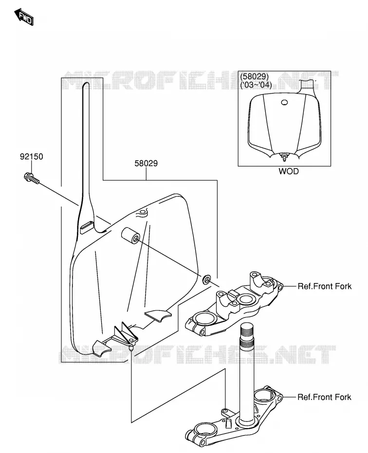 ACCESSOIRE Suzuki MOTO 110 DR-Z 2004  DR-Z110K4(E21)