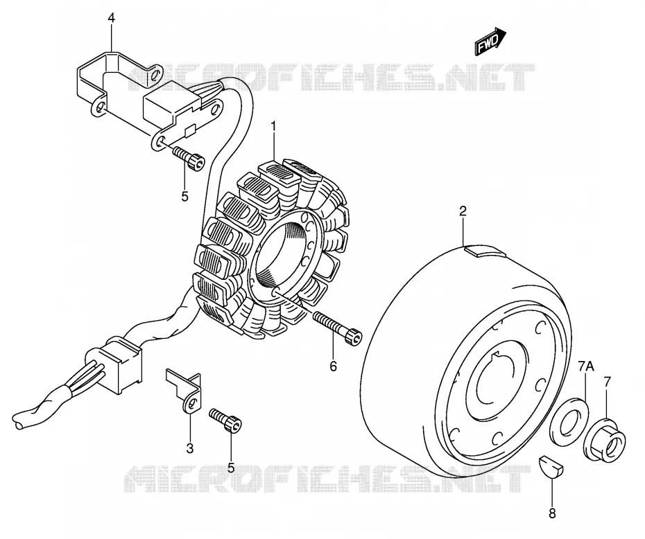 ALLUMAGE ROTOR - STATOR (DR-Z400EY/EK1/EK2/EK3/EK4) Suzuki MOTO 400 DR-Z 2003  DR-Z400EK3(E1)