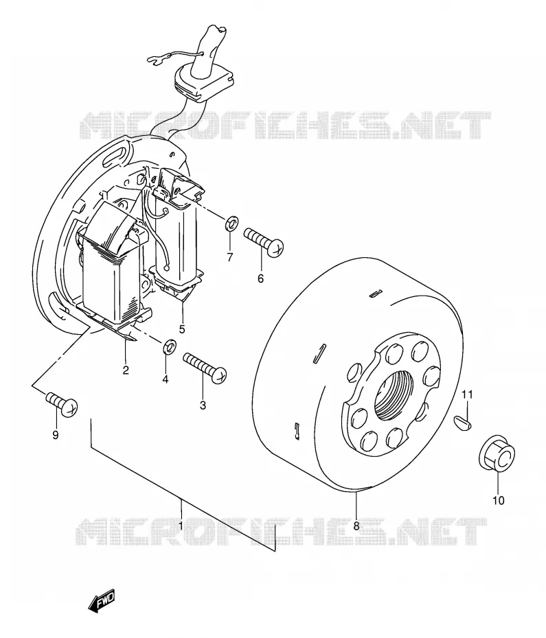 ALLUMAGE ROTOR - STATOR (P36) Suzuki MOTO 115 AP 2000  AX115Y(E71)