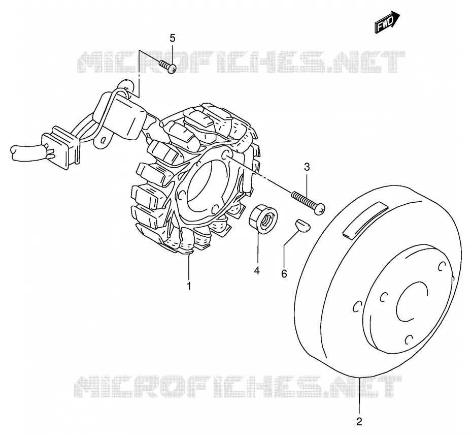 ALLUMAGE ROTOR - STATOR Suzuki MOTO 125 DF 2000  DF125EY(E4)