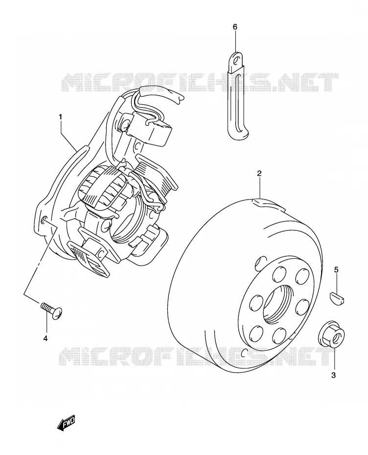 ALLUMAGE ROTOR - STATOR Suzuki MOTO 125 DR-Z 2006  DR-Z125K6(E3/E28)