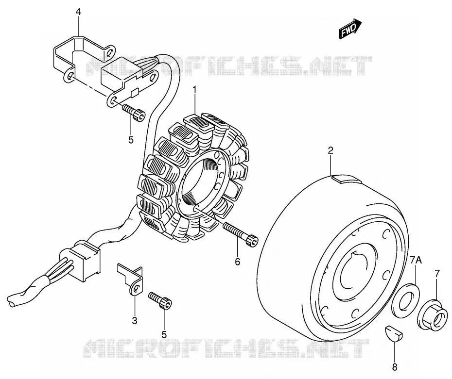 ALLUMAGE ROTOR - STATOR Suzuki MOTO 400 DR-Z 2001  DR-Z400SK1(E3/E28)