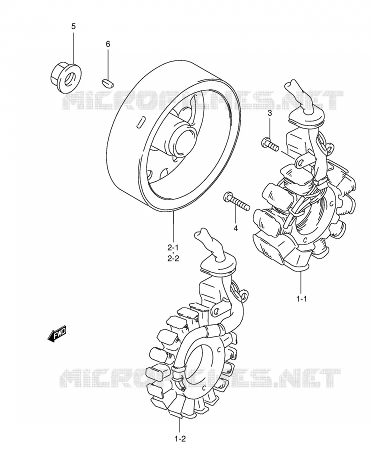 ALLUMAGE ROTOR - STATOR Suzuki SCOOTER 125 BURGMAN 1998  AN125W(E2)