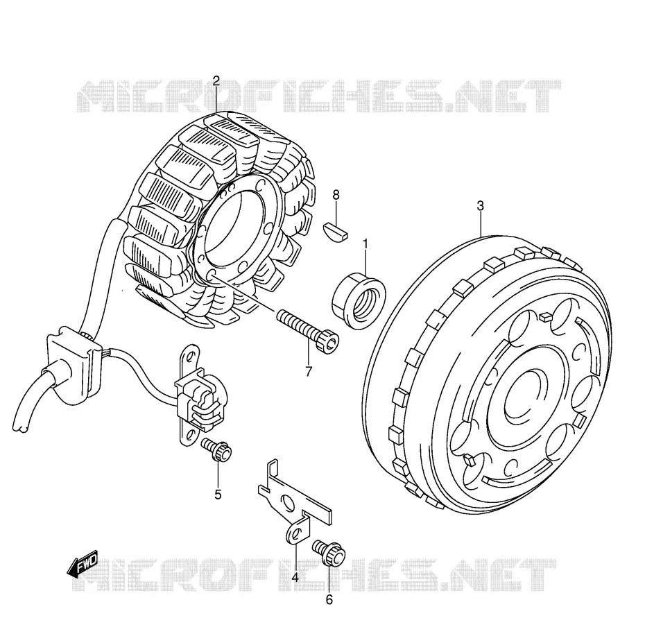 ALLUMAGE ROTOR - STATOR Suzuki SCOOTER 250 BURGMAN 2006  AN250K6(E2)