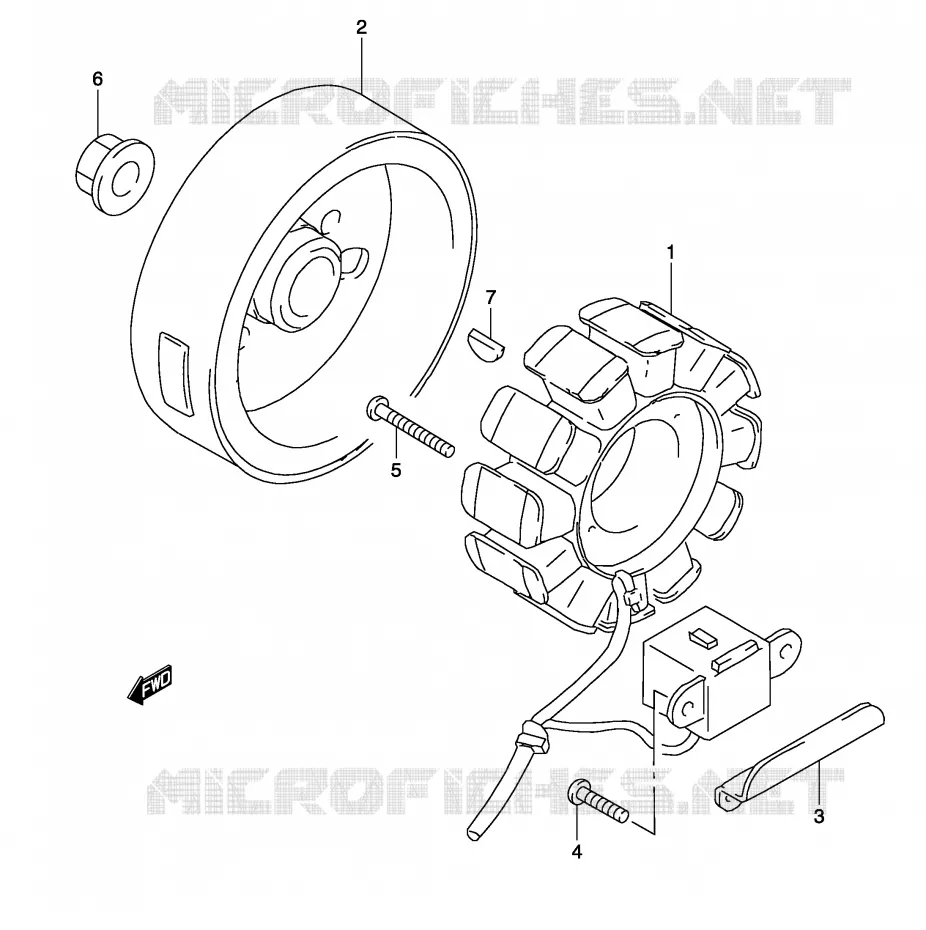 ALLUMAGE ROTOR - STATOR Suzuki SCOOTER 50 KATANA 2002  AY50K2(P19)