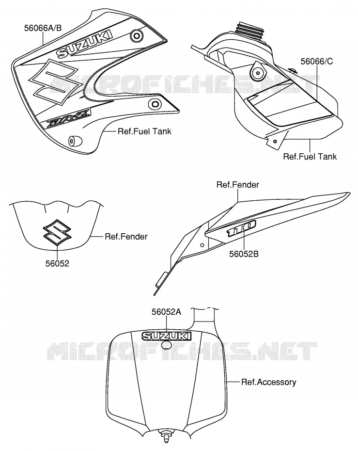 AUTOCOLLANTS (DR-Z110 K4) Suzuki MOTO 110 DR-Z 2003  DR-Z110K3(E24)