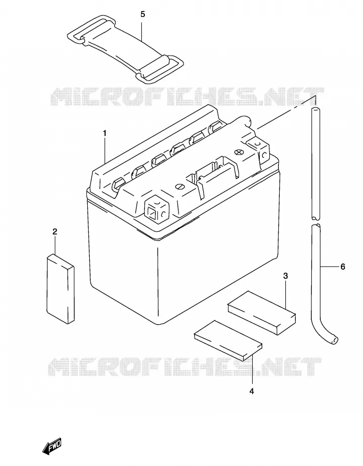 BATTERIE (MODELE K1/K2) Suzuki SCOOTER 50 KATANA 2004  AY50SK4(P19)