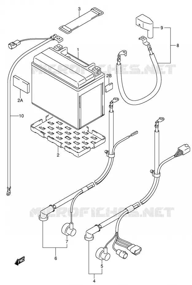 BATTERIE Suzuki MOTO 1000 V-STROM 2002  DL1000K2(E2)
