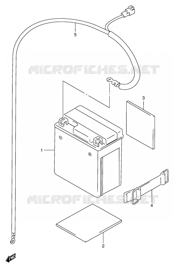 BATTERIE Suzuki MOTO 125 DF 2000  DF125EY(E4)
