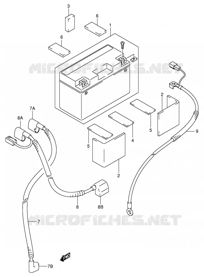 BATTERIE Suzuki MOTO 400 DR-Z 2002  DR-Z400SK2(E2)