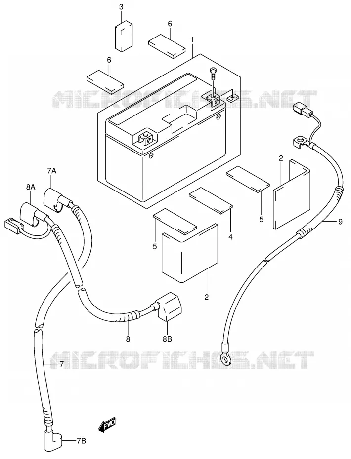 BATTERIE Suzuki MOTO 400 DR-Z 2003  DR-Z400SK3(E3/E28)