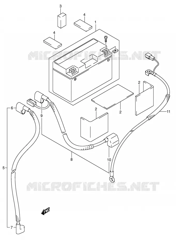 BATTERIE Suzuki MOTO 400 DR-Z 2006  DR-Z400EK6(E3/E28)
