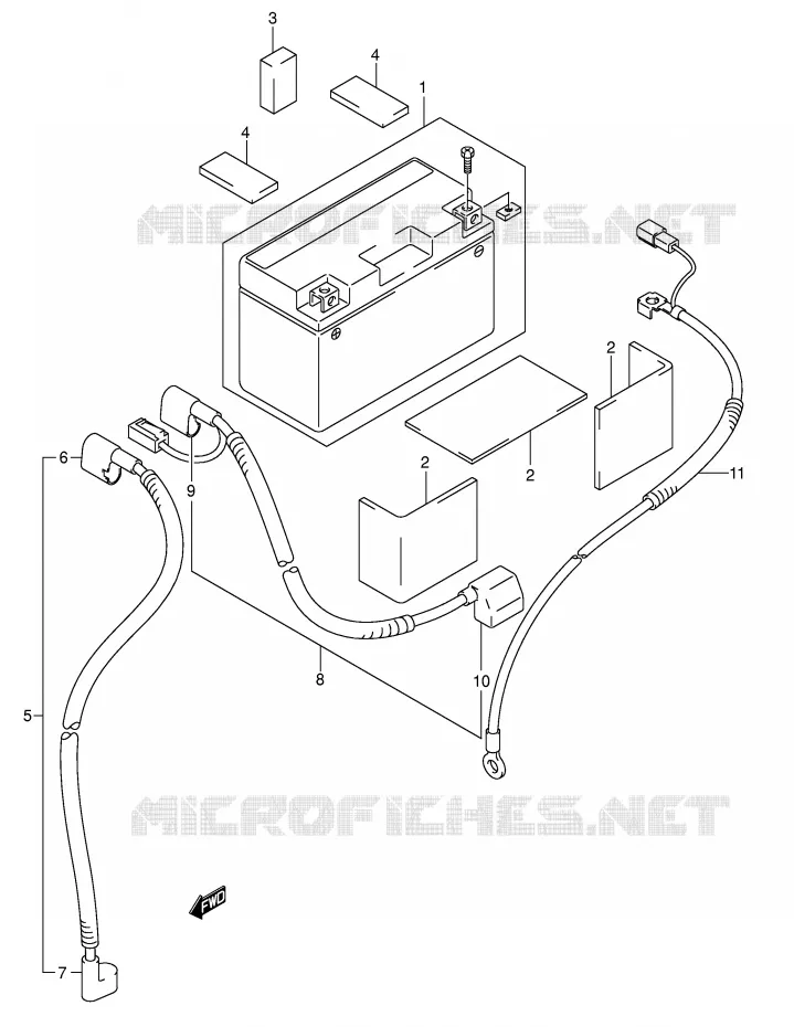 BATTERIE Suzuki MOTO 400 DR-Z 2007  DR-Z400SK7(E2)