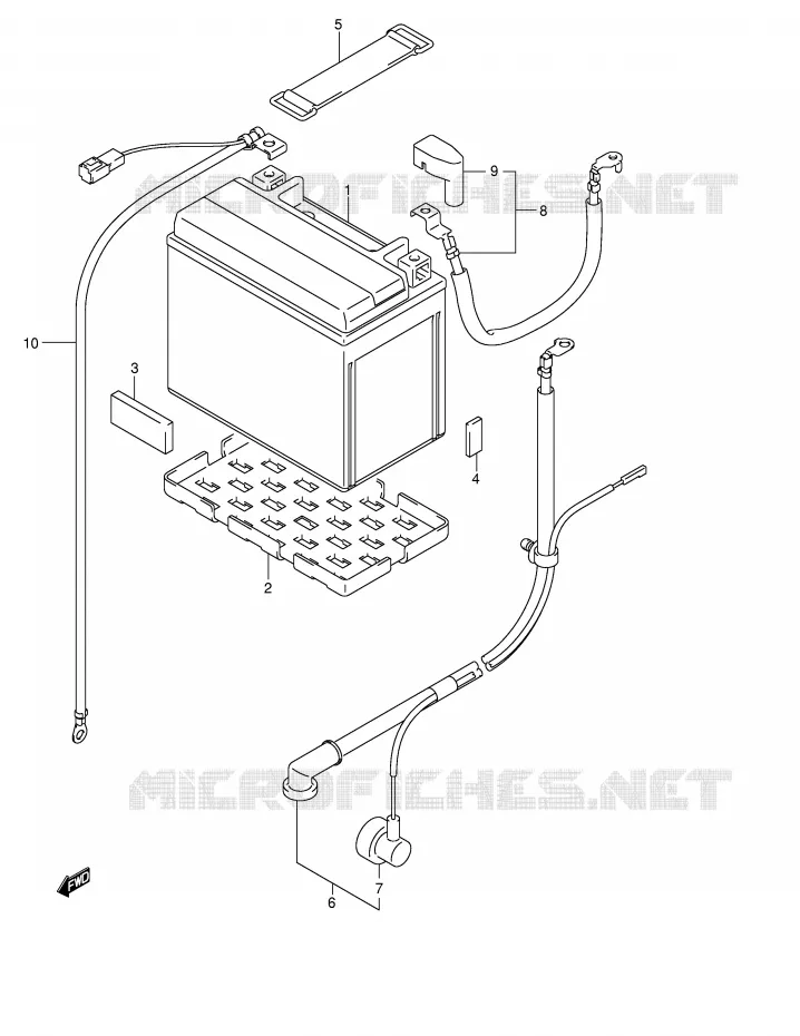 BATTERIE Suzuki MOTO 650 V-STROM 2005  DL650U3K5(E2)