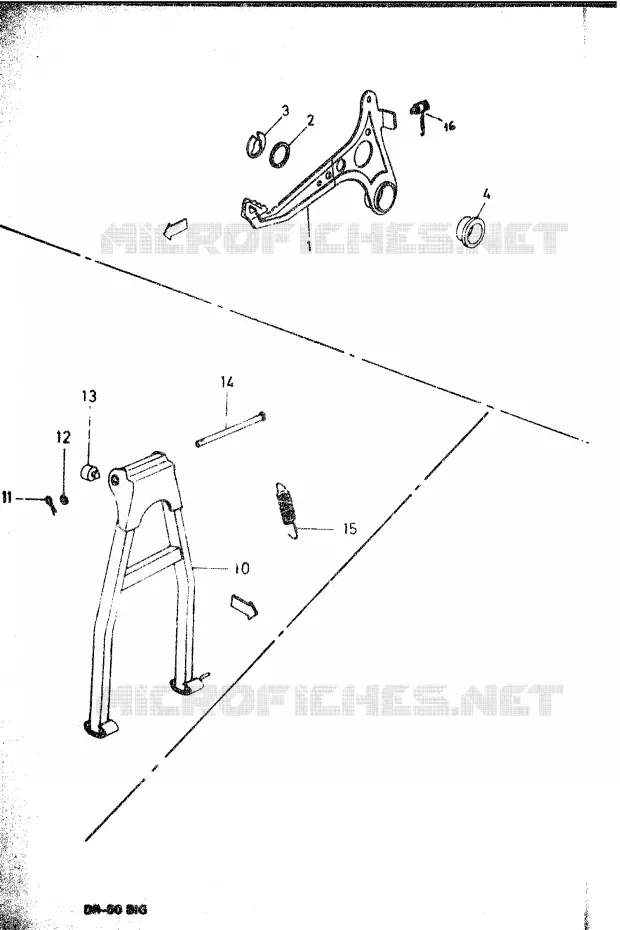 BEQUILLE - PEDALE DE FREIN Suzuki MOTO 50 DR 1986  DR-50BIG