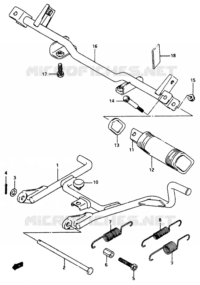 BEQUILLE Suzuki SCOOTER 50 AP 1995  AP50S(R/S/T)