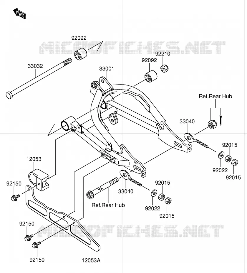 BRAS OSCILLANT ARRIERE Suzuki MOTO 110 DR-Z 2003  DR-Z110K3(E28)