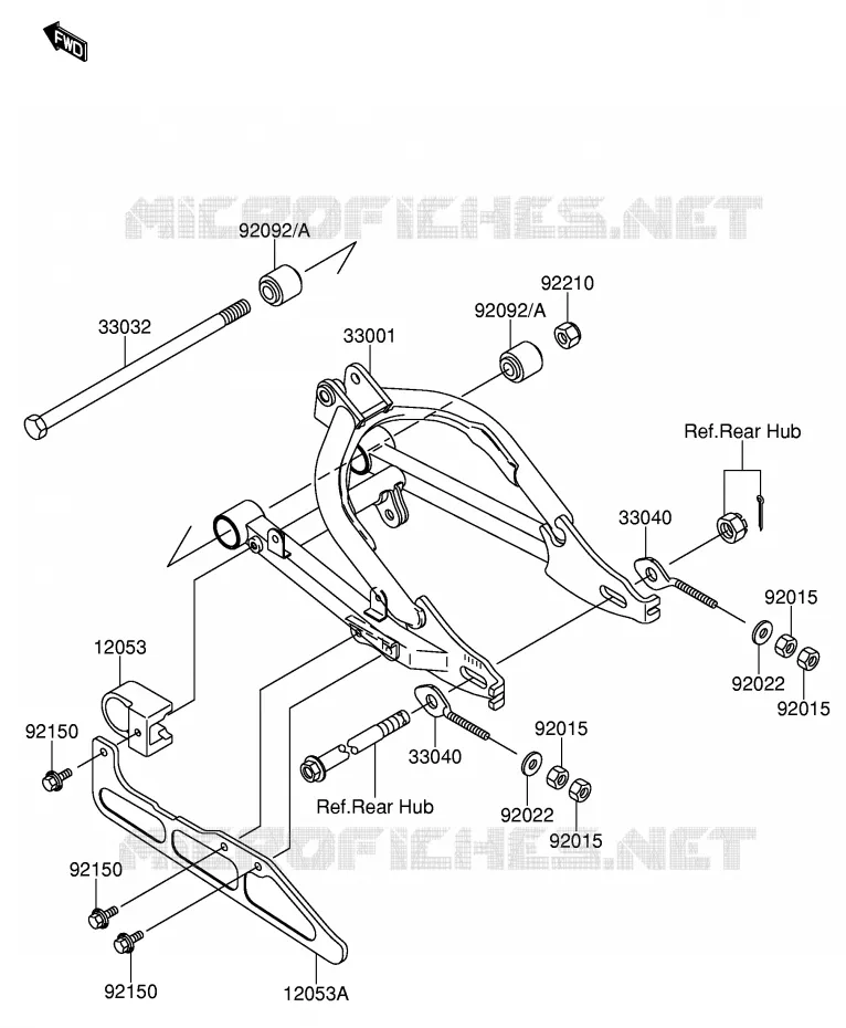 BRAS OSCILLANT ARRIERE Suzuki MOTO 110 DR-Z 2004  DR-Z110K4(E21)