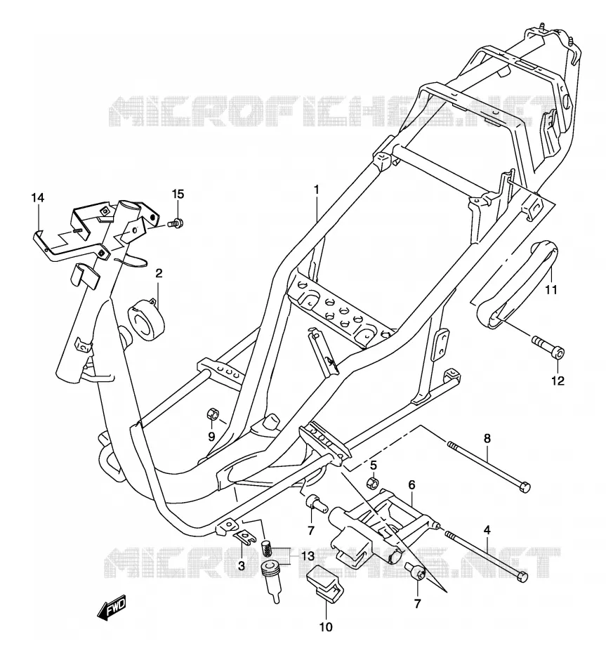 CADRE (MODELE K1/K2) Suzuki SCOOTER 50 KATANA 2003  AY50WK3(P19)