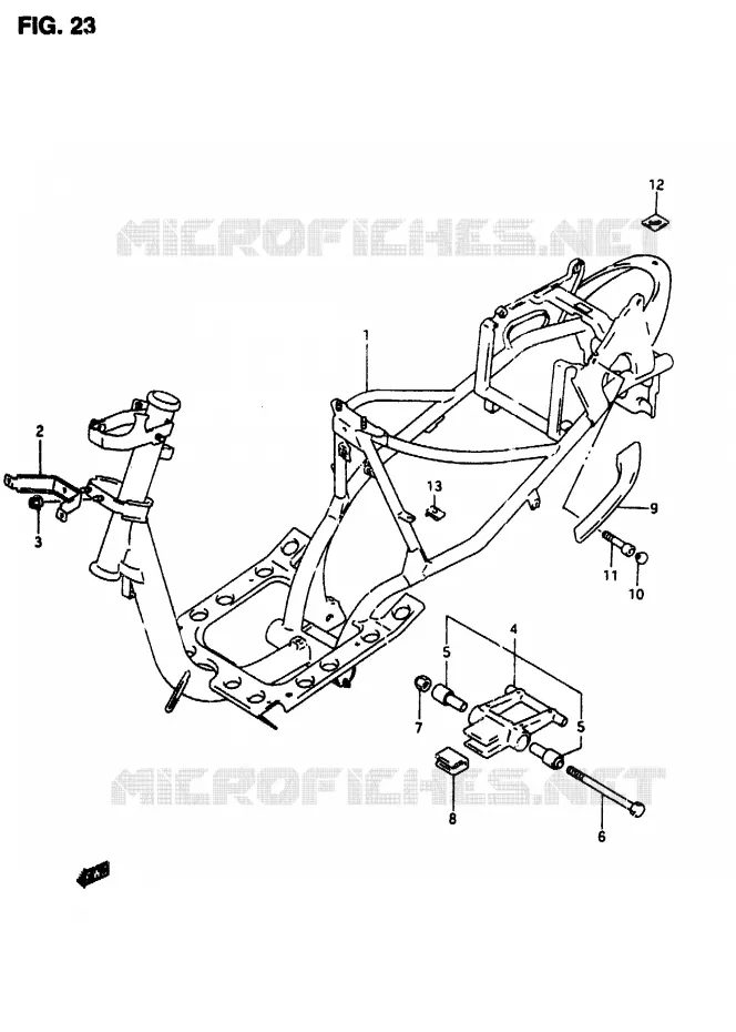 CADRE Suzuki SCOOTER 50 AP 1997  AP50V(T/7/V)