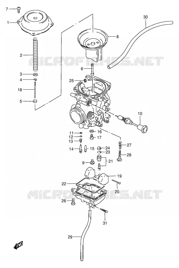 CARBURATEUR Suzuki MOTO 200 DF 2000  DF200EY