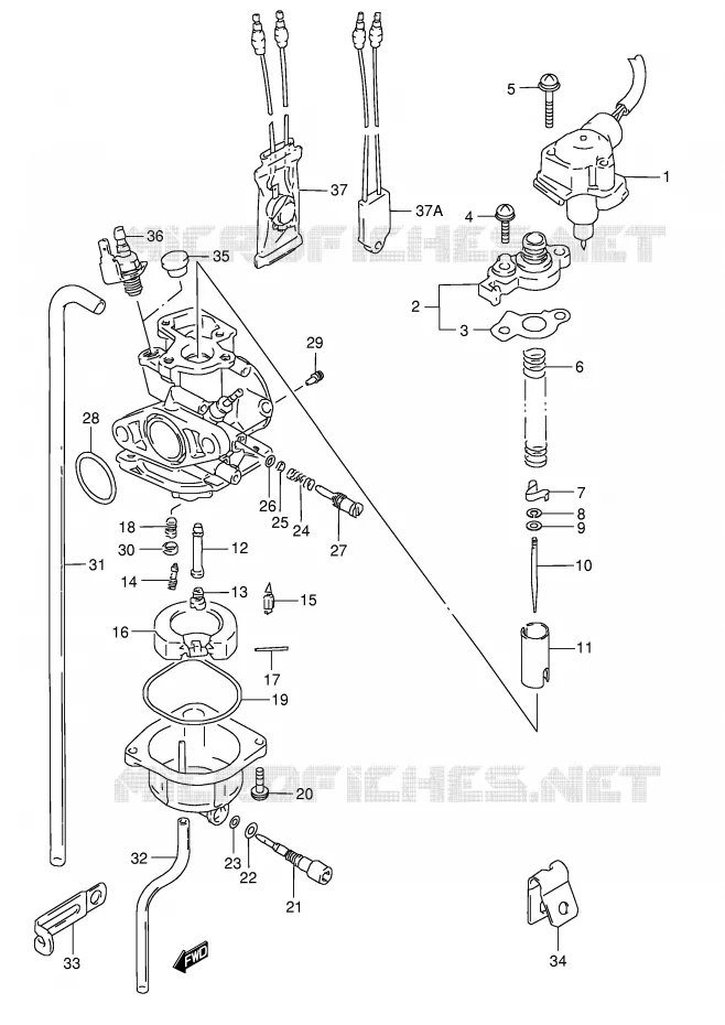 CARBURATEUR Suzuki SCOOTER 50 AE 1993  AE50KP(E1)