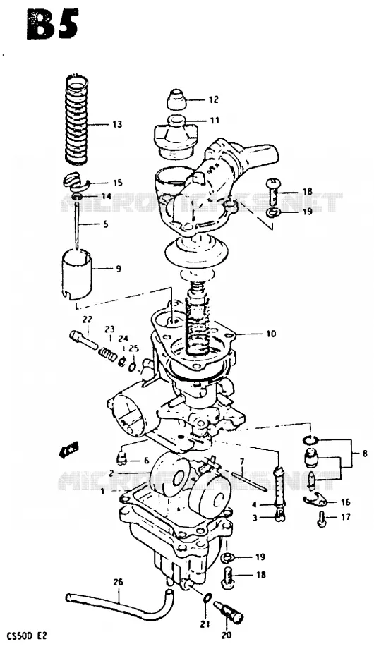 CARBURATEUR Suzuki SCOOTER 50 CS 1983  CS50DD(Z/D)