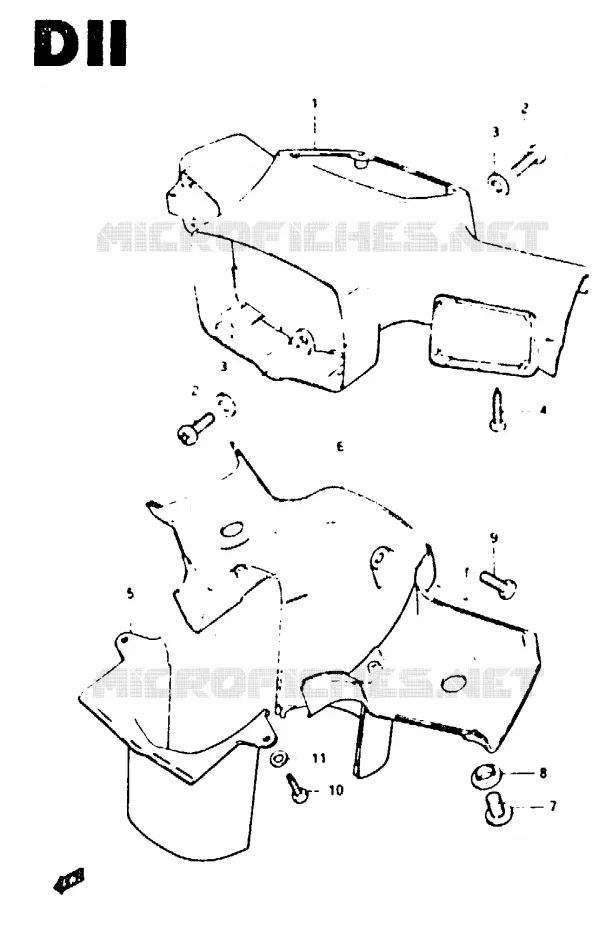 CARENAGE DE GUIDON (CS50GD) Suzuki SCOOTER 50 CS 1983  CS50D(Z/D)
