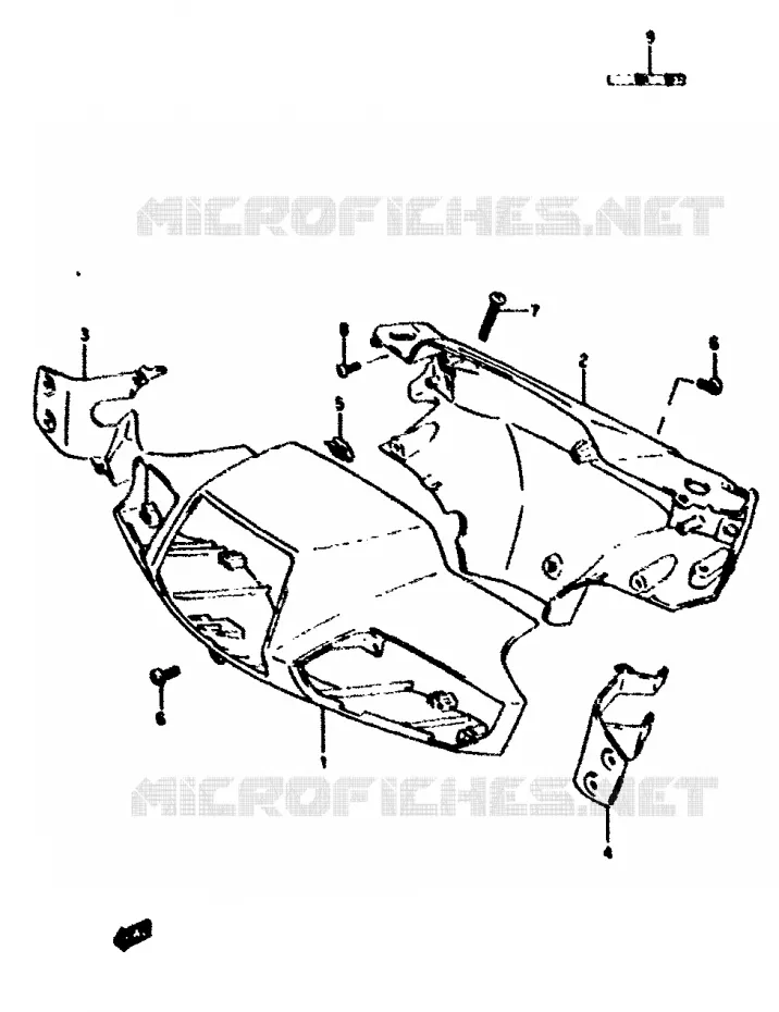 CARENAGE TETE DE FOURCHE Suzuki SCOOTER 50 ADDRESS 1994  AH50R(N/R)