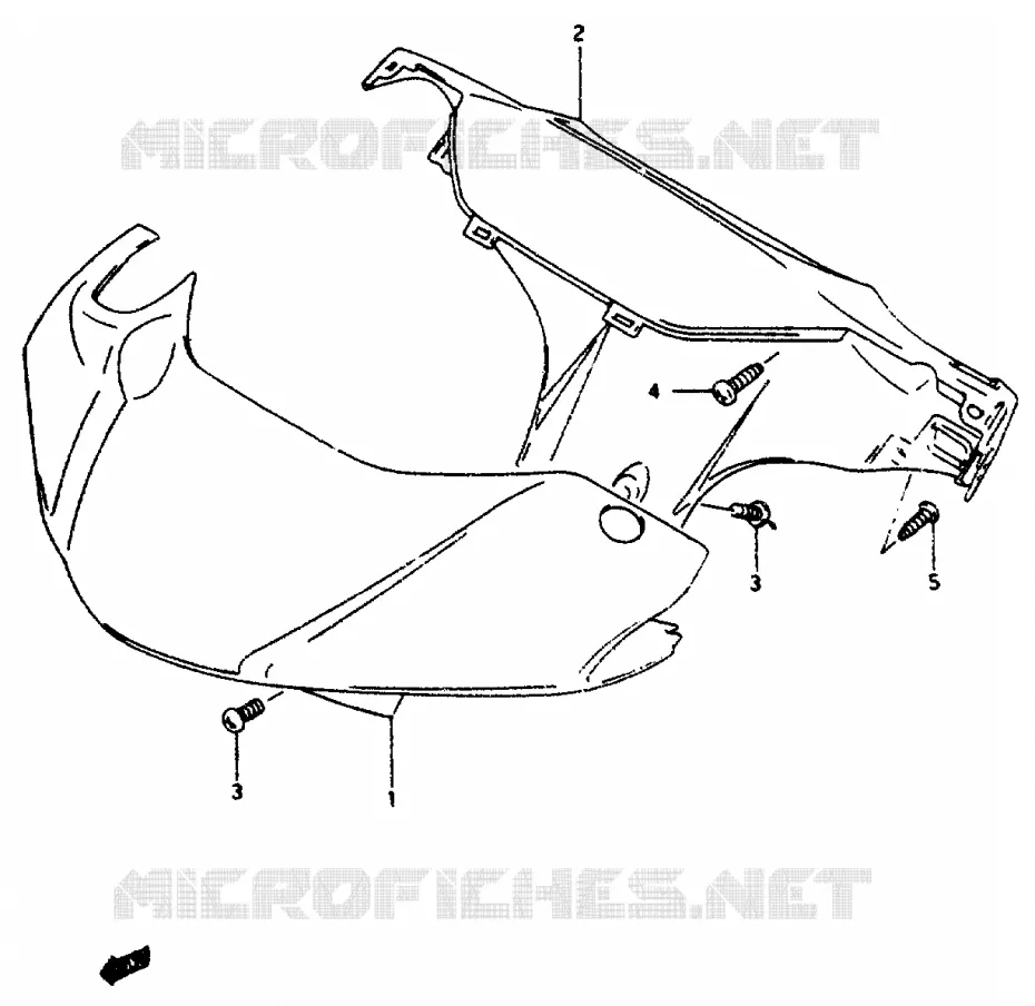 CARENAGE TETE DE FOURCHE Suzuki SCOOTER 50 AP 1995  AP50S(R/S/T)