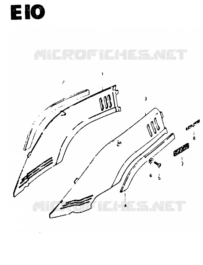 CARENAGES ARRIERE (CS50GD) Suzuki SCOOTER 80 CS 1982  CS50Z(Z/D)