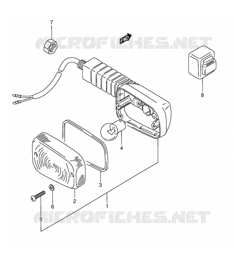 CLIGNOTANTS ARRIERE (E2,E4,E21,E24) Suzuki SCOOTER 50 AE 1996  AE50KT(E1)