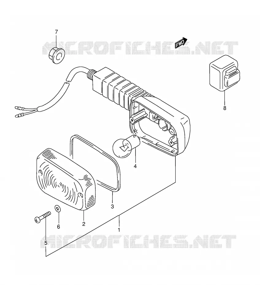 CLIGNOTANTS ARRIERE Suzuki SCOOTER 50 AE 1998  AE50RW(E28)