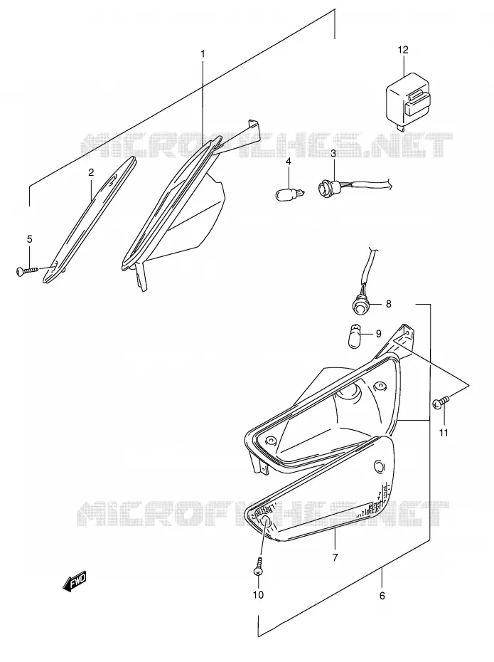 CLIGNOTANTS AVANT Suzuki SCOOTER 125 BURGMAN 1997  AN125V(E2)