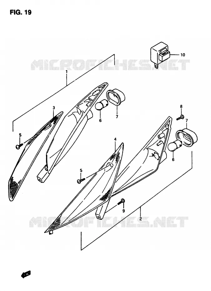 CLIGNOTANTS AVANT Suzuki SCOOTER 50 AP 1997  AP50V(T/7/V)